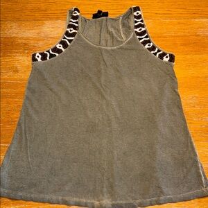 i jeans by Buffalo Black and Green Sleeveless Tank Top